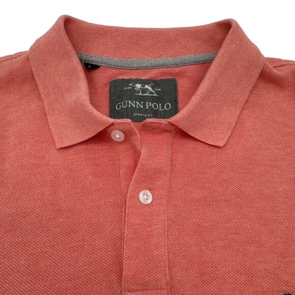 Gunn POLO Orange Sports Fit Cotton Casual Collared shirt Large rod & gunn - Picture 8 of 12